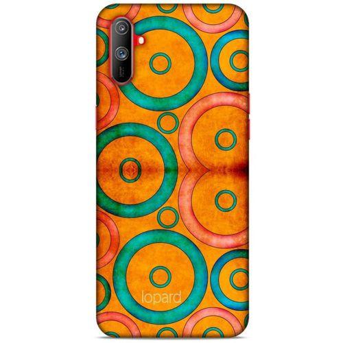 Oppo Realme C3 Kılıf Pastel Renkler (39) Liquid Crystal Kılıf Turuncu Yeşil