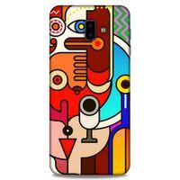 Lopard Samsung Galaxy J6 Plus Uyumlu Kılıf Soyut Sanat (8) Desenli Baskılı Kılıf