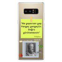 Samsung Galaxy Note 8 Kılıf Caps Aristophanes Arka Kapak Koruma Desenli Full Koruyucu