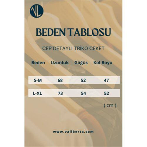 Koyu Kahve Erkek Cep Detaylı Triko Ceket