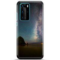 Lopard Huawei P40 Pro Uyumlu Kılıf Gece'S (20) Koruyucu Kılıf Siyah Yeşil