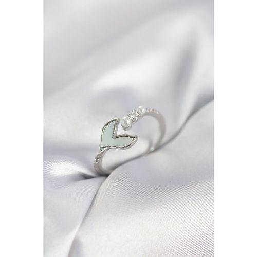 Gümüş Renk Balık Kuyruğu Model Kadın Yüzük