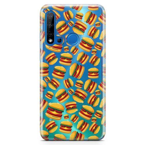 Huawei P20 Lite 2019 Kılıf Hamburger Arka Kapak Koruma Desenli Full Koruyucu