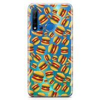 Huawei P20 Lite 2019 Kılıf Hamburger Arka Kapak Koruma Desenli Full Koruyucu