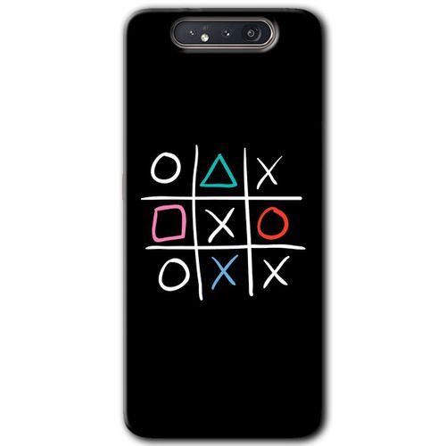 Samsung Galaxy A80 Kılıf HD Desen Baskılı Arka Kapak + Temperli Cam - Sauce