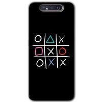 Samsung Galaxy A80 Kılıf HD Desen Baskılı Arka Kapak + Temperli Cam - Sauce