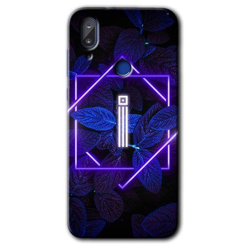 Vestel E5 HD Baskılı Kılıf + 9D Tam Ekran Koruyucu - Dark Neon Yaprak İ Harfi