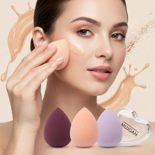 3'lü Makyaj Süngeri Seti Kalpli Kutu