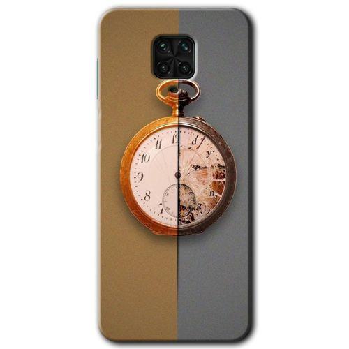 Xiaomi Redmi Note 9s Kılıf Baskılı Kapak - Clocks Artwork + 5D Tam Kaplayan Cam