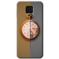 Xiaomi Redmi Note 9s Kılıf Baskılı Kapak - Clocks Artwork + 5D Tam Kaplayan Cam