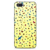 Oppo Realme C2 Kılıf Kelebek Etkisi (14) Lansman Kılıf Kırmızı Krem