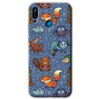 Huawei P20 Lite HD Baskılı Kılıf + 9D Tam Ekran Koruyucu - Animals Funny