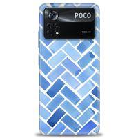 Xiaomi Poco X4 Pro 5G Kılıf HD Baskılı Kılıf - Mavi + Tam Ekran Koruyucu