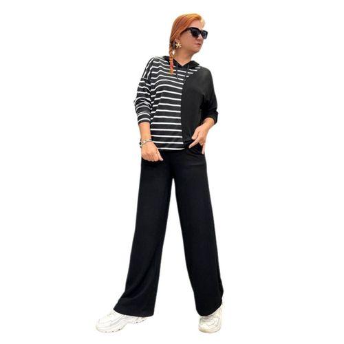 Kadın Triko Lastikli Bol Pantolon 12811 BGL-ST04224