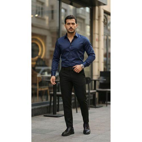 Erkek Saten Klasik Gömlek