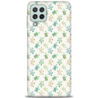Samsung Galaxy M22 Kılıf HD Baskılı Kılıf - Minik Tosbağalar + Tam Ekran Koruyucu