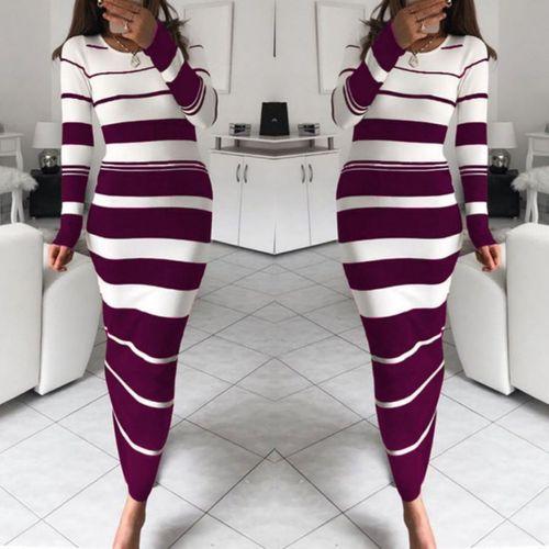 Lucky Life Kadın Uzun Kollu Bisiklet Yaka Triko Elbise