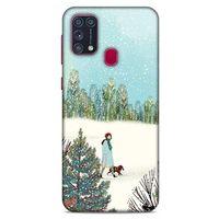 Samsung Galaxy M31 Kılıf Snowix (44) Tough Armor Kılıf Beyaz Açık Mavi