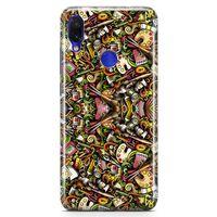 Xiaomi Redmi Note 7 Kılıf Ressam Doodle Arka Kapak Koruma Desenli Full Koruyucu