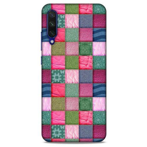Xiaomi Mi A3 Kılıf Patchwork (35) Fit Design Kılıf Toz Pembe Lacivert