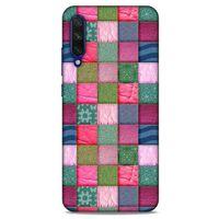 Xiaomi Mi A3 Kılıf Patchwork (35) Fit Design Kılıf Toz Pembe Lacivert