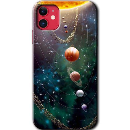 iPhone 11 Kılıf HD Desen Baskılı Arka Kapak + Temperli Cam - Cosmos