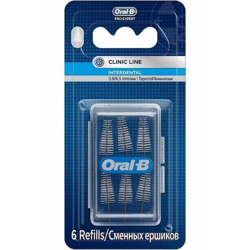 Oral-B Clinic Line Interdental Arayüz Fırçası Yedeği Eğimli 6'lı