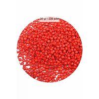 Koyu Turuncu Renk 4 mm Yaklaşık 220 adet/20 gram Cam Boncuk Oya Yazma Bileklik ve Kolye