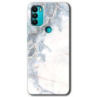 General Mobile GM 21 Plus HD Baskılı Kılıf + 9D Tam Ekran Koruyucu - White Marble