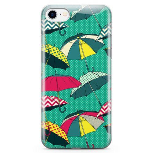 Apple iPhone 7 Kılıf Şemsiyeler Arka Kapak Koruma Desenli Full Koruyucu