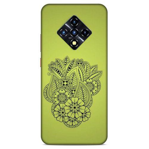 Lopard İnfinix Zero 8 Uyumlu Kılıf Tattoo's (40) Fit Silikon Kılıf Çiçek Dövmesi