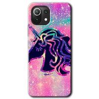 MRCİLETİSİM Xiaomi Mi 11 Kılıf HD Desen Baskılı Arka Kapak + Temperli Cam - Unicorn Kristal