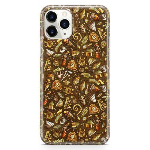Apple iPhone 11 Pro Max Kılıf Maskeli Balo Doodle Arka Kapak Koruma Desenli Full Koruyucu