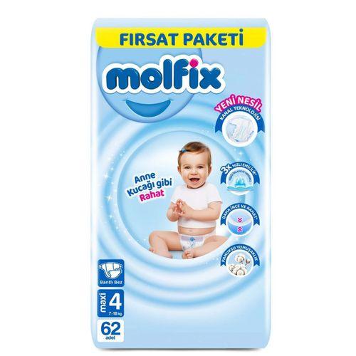 Molfix Molfix Bebek Bezi Fırsat Paketi 4 Beden 7-14 Kg 62 Adet
