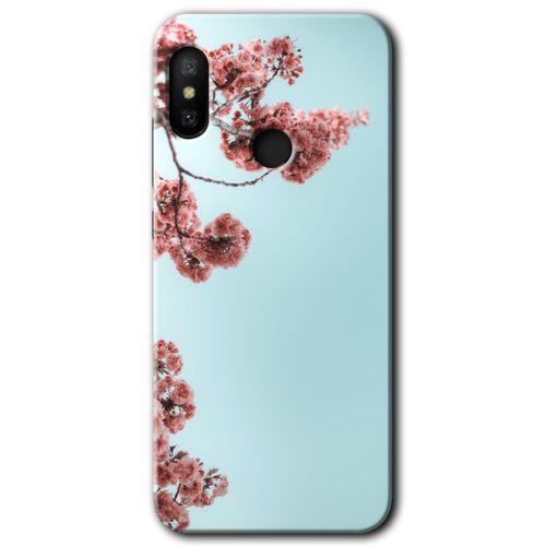 MRCİLETİSİM Xiaomi Redmi Note 6 Pro Kılıf HD Desen Baskılı Arka Kapak+Temperli Cam - Japon Çiçeği