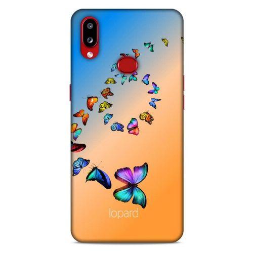 Samsung Galaxy A10s Kılıf Kelebek Etkisi (49) Ultra Silikon Kılıf Şeker Pembe Mavi