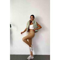 Kadın Yüksek Bel Içi şardonlu Fırsat ürün Toparlayıcı Tayt