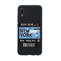 Huawei Y6 Pro 2019 New York Premium Silikonlu Telefon Kılıfı