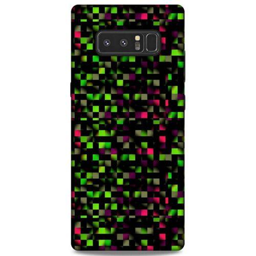 Lopard Samsung Galaxy Note 8 Uyumlu Kılıf PiXel (25) Antişok Kapak Yeşil Pembe