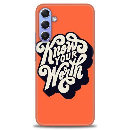 Samsung Galaxy A34 Kılıf HD Baskılı Kılıf - Know Your Worth + Tam Ekran Koruyucu
