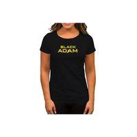 Black Adam Yellow Text Siyah Kadın Tişört