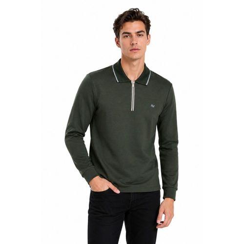 Erkek Mevsimlik Spor Polo Yaka Fermuarlı Sweatshırt BGL-ST05468