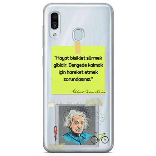 Samsung Galaxy A40 Kılıf Caps Eisnstein Arka Kapak Koruma Desenli Full Koruyucu