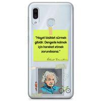 Samsung Galaxy A40 Kılıf Caps Eisnstein Arka Kapak Koruma Desenli Full Koruyucu