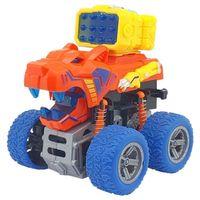 Sürtmeli Dinazor Araçlar - Sesli ve Işıklı - D500-19 - Turuncu