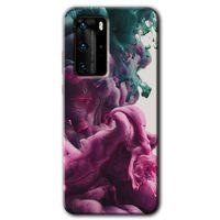Potkal Hediye Fabrikası Huawei P40 Pro Kılıf HD Desen Baskılı Arka Kapak - Liquid Cloud