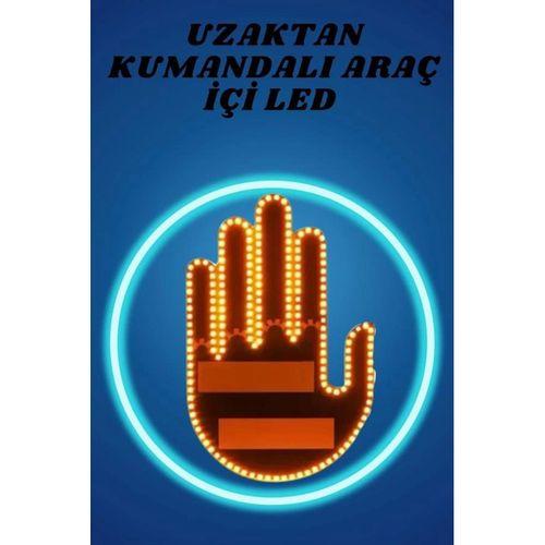 Pilli Led Işık Araç Camı İçin Uzaktan Kumandalı El Simgesi