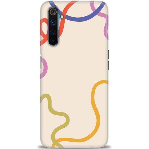 Realme 6 Pro Kılıf HD Baskılı Kılıf - Renk Çizgileri + Tam Ekran Koruyucu