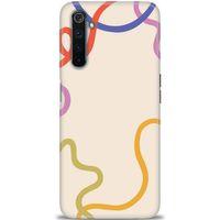 Realme 6 Pro Kılıf HD Baskılı Kılıf - Renk Çizgileri + Tam Ekran Koruyucu