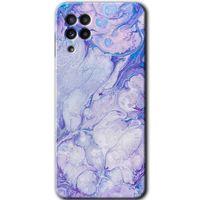 Potkal Hediye Fabrikası Samsung Galaxy M22 HD Baskılı Kılıf + 9D Tam Ekran Koruyucu - Spots Lilac